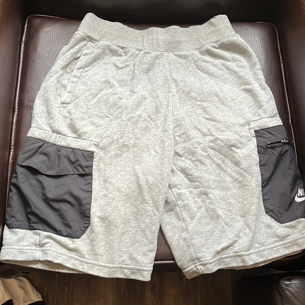 Used Nike sweat shorts. Size small but fits like a Medium.